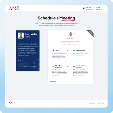 AMS Scheduling Page