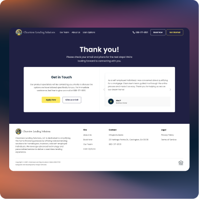 CVLS Confirmation Page