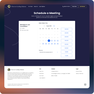CVLS Scheduling Page