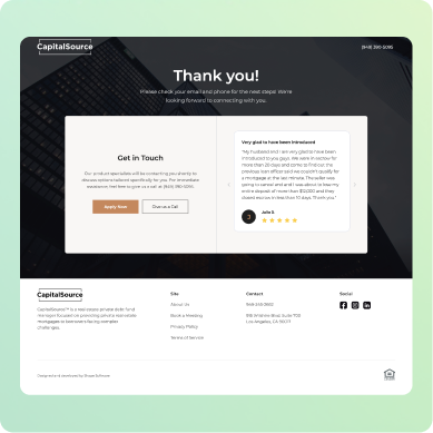 CapitalSource Confirmation Page