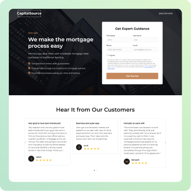 CapitalSource Landing Page