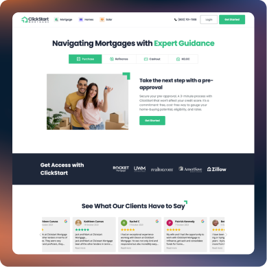 ClickStart Mortgage Page
