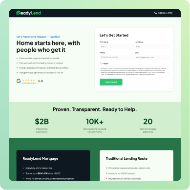 ReadyLend Landing Page