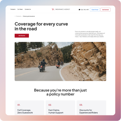 TIA Motorcycle Product Page